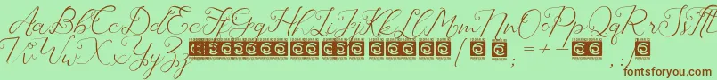 Laureta PersonalUse Font – Brown Fonts on Green Background