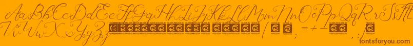 Laureta PersonalUse Font – Brown Fonts on Orange Background