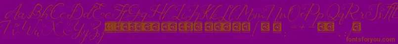 Laureta PersonalUse Font – Brown Fonts on Purple Background