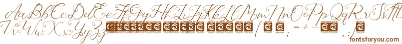 Шрифт Laureta PersonalUse – коричневые шрифты на белом фоне