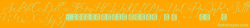 Laureta PersonalUse Font – Green Fonts on Orange Background