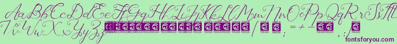 Laureta PersonalUse Font – Purple Fonts on Green Background