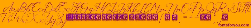 Laureta PersonalUse Font – Purple Fonts on Orange Background