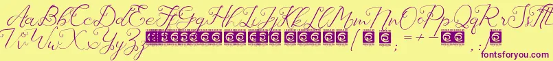 Laureta PersonalUse Font – Purple Fonts on Yellow Background