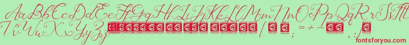 Laureta PersonalUse Font – Red Fonts on Green Background