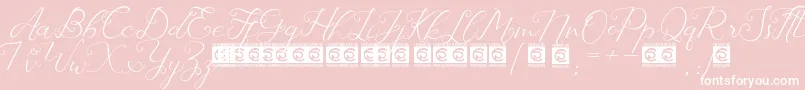 Laureta PersonalUse-Schriftart – Weiße Schriften auf rosa Hintergrund