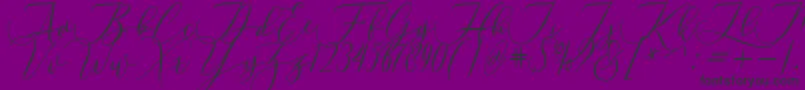 Weitere Informationen zur Laurretta-Schriftart Laurretta-Schriftart – Schwarze Schriften auf violettem Hintergrund