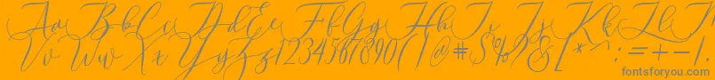 Laurretta Font – Gray Fonts on Orange Background