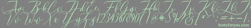 Laurretta Font – Green Fonts on Gray Background