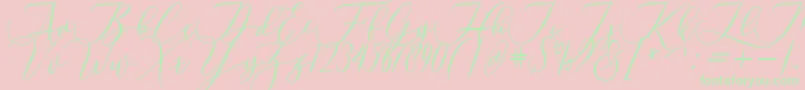 Laurretta Font – Green Fonts on Pink Background