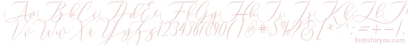 Laurretta Font – Pink Fonts on White Background