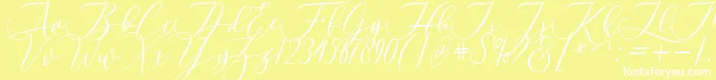 Laurretta Font – White Fonts on Yellow Background