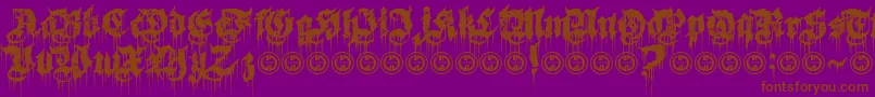 BurnTheWitchPersonalUseOnly Font – Brown Fonts on Purple Background