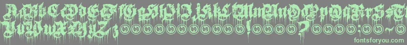 BurnTheWitchPersonalUseOnly Font – Green Fonts on Gray Background