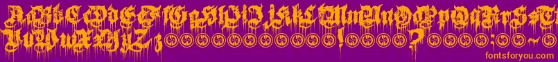 BurnTheWitchPersonalUseOnly Font – Orange Fonts on Purple Background