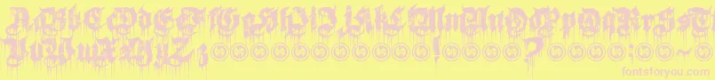 BurnTheWitchPersonalUseOnly Font – Pink Fonts on Yellow Background