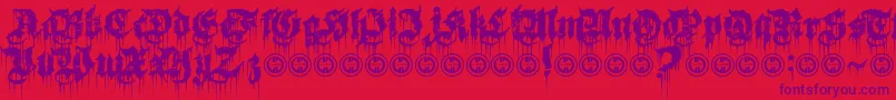 BurnTheWitchPersonalUseOnly Font – Purple Fonts on Red Background