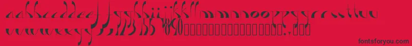 Lavande Font – Black Fonts on Red Background