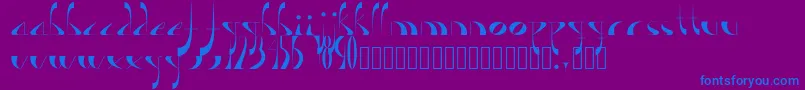 Lavande-Schriftart – Blaue Schriften auf violettem Hintergrund