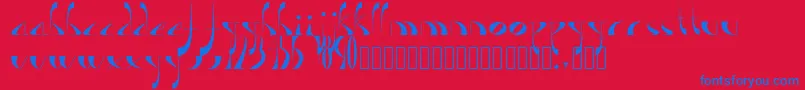 Lavande Font – Blue Fonts on Red Background