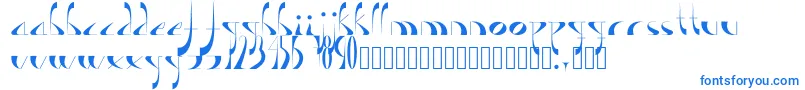 Шрифт Lavande – синие шрифты