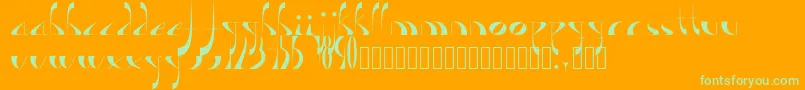 Lavande Font – Green Fonts on Orange Background