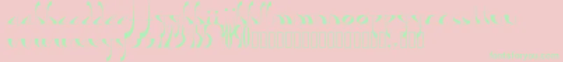 Lavande Font – Green Fonts on Pink Background