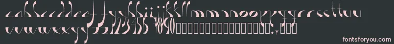 Lavande-Schriftart – Rosa Schriften auf schwarzem Hintergrund