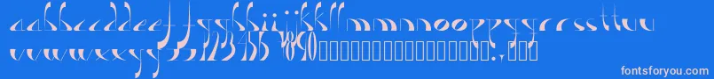 Lavande Font – Pink Fonts on Blue Background