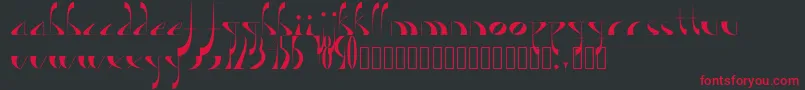 Lavande-Schriftart – Rote Schriften auf schwarzem Hintergrund