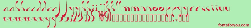 Lavande Font – Red Fonts on Green Background