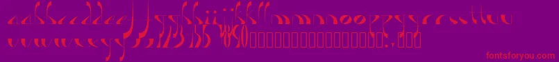 Lavande Font – Red Fonts on Purple Background