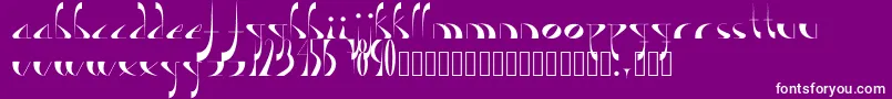 fuente Lavande – Fuentes Blancas Sobre Fondo Morado
