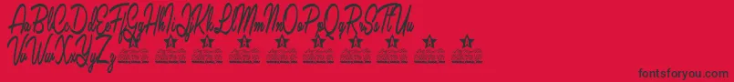 Lavelle Personal Use Font – Black Fonts on Red Background