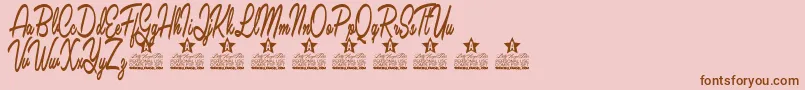 Lavelle Personal Use Font – Brown Fonts on Pink Background