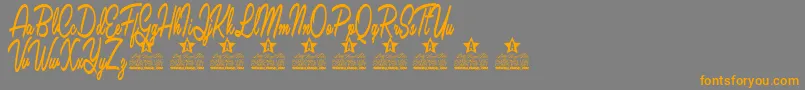 Lavelle Personal Use Font – Orange Fonts on Gray Background