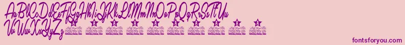 fuente Lavelle Personal Use – Fuentes Moradas Sobre Fondo Rosa