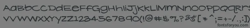Шрифт LavenderLime – чёрные шрифты на сером фоне
