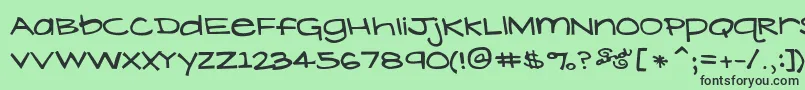 LavenderLime Font – Black Fonts on Green Background