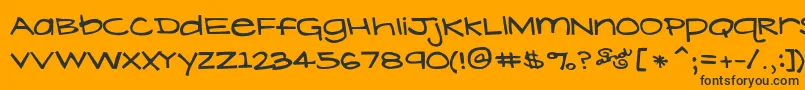 LavenderLime Font – Black Fonts on Orange Background