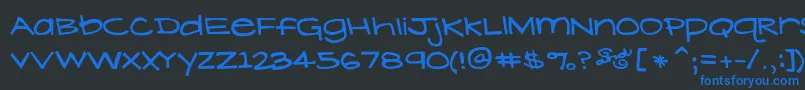 LavenderLime Font – Blue Fonts on Black Background