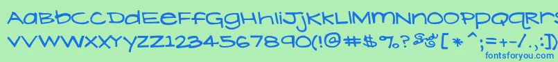 Шрифт LavenderLime – синие шрифты на зелёном фоне