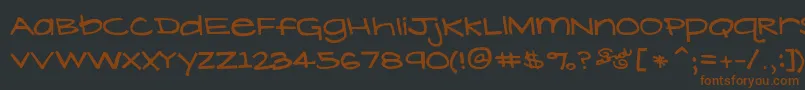 Шрифт LavenderLime – коричневые шрифты на чёрном фоне