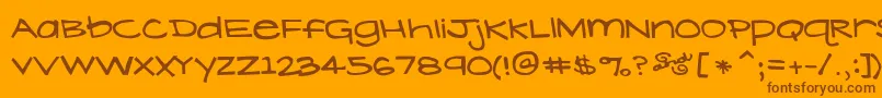 LavenderLime Font – Brown Fonts on Orange Background