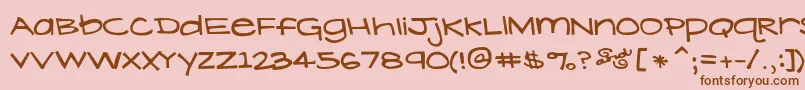 LavenderLime-fontti – ruskeat fontit vaaleanpunaisella taustalla