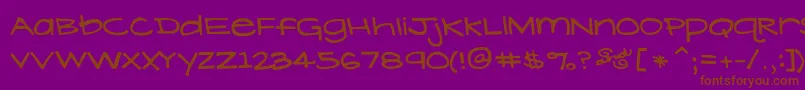 LavenderLime-Schriftart – Braune Schriften auf violettem Hintergrund