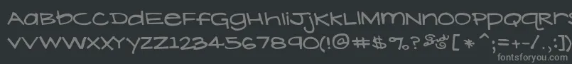 Шрифт LavenderLime – серые шрифты на чёрном фоне