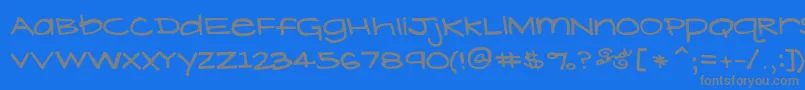 フォントLavenderLime – 青い背景に灰色の文字