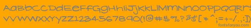 フォントLavenderLime – オレンジの背景に灰色の文字