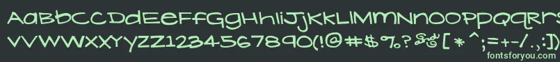 LavenderLime-fontti – vihreät fontit mustalla taustalla